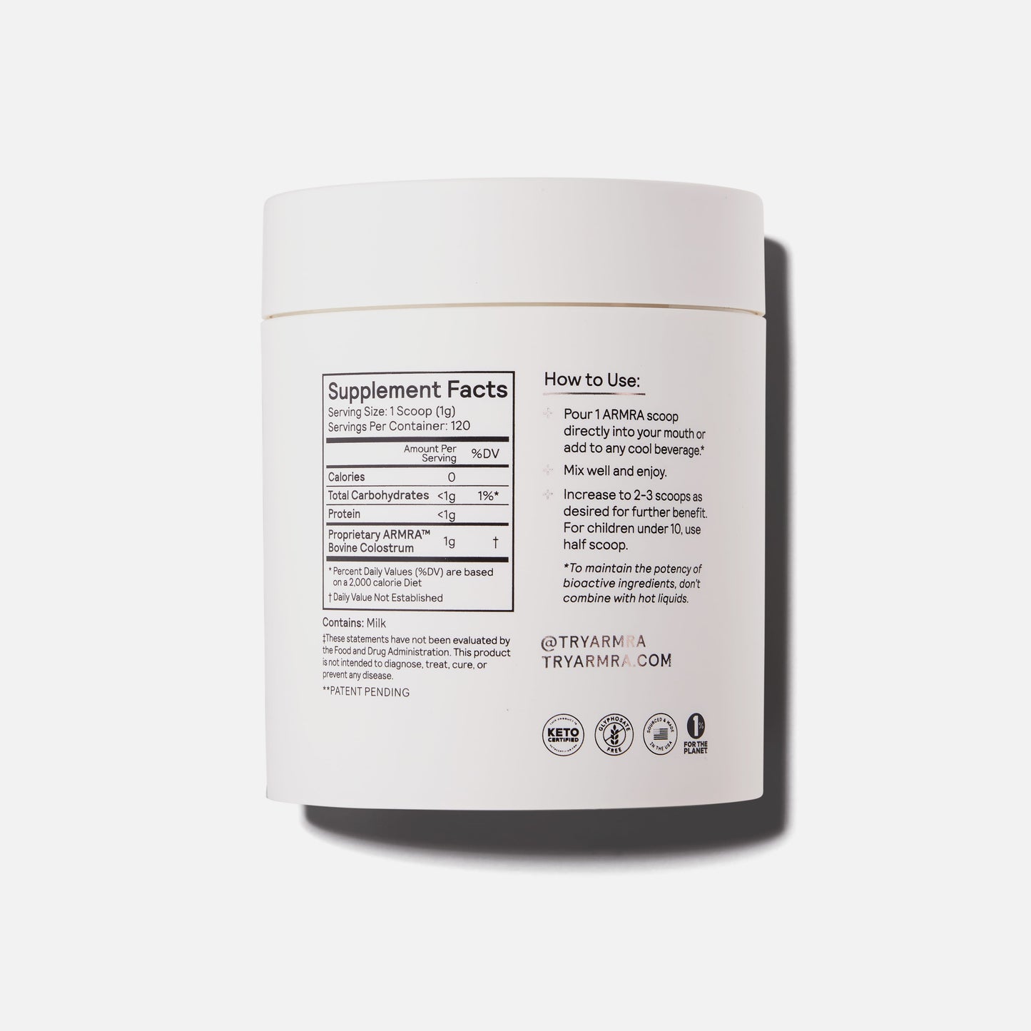 ARMRA Colostrum Unflavored Jar ARMRA