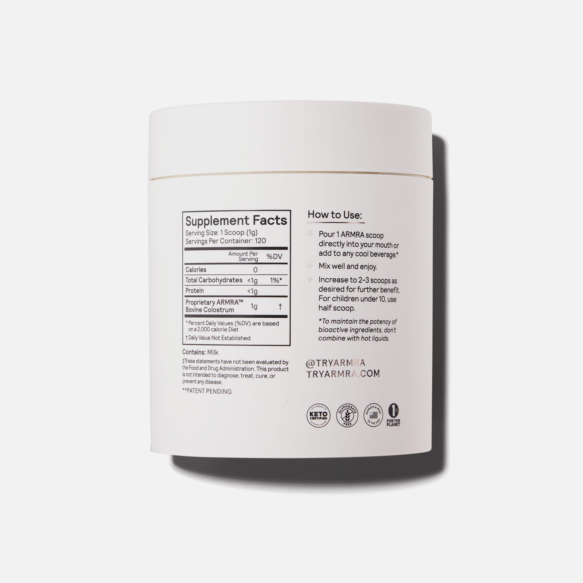 ARMRA Colostrum Unflavored Jar ARMRA
